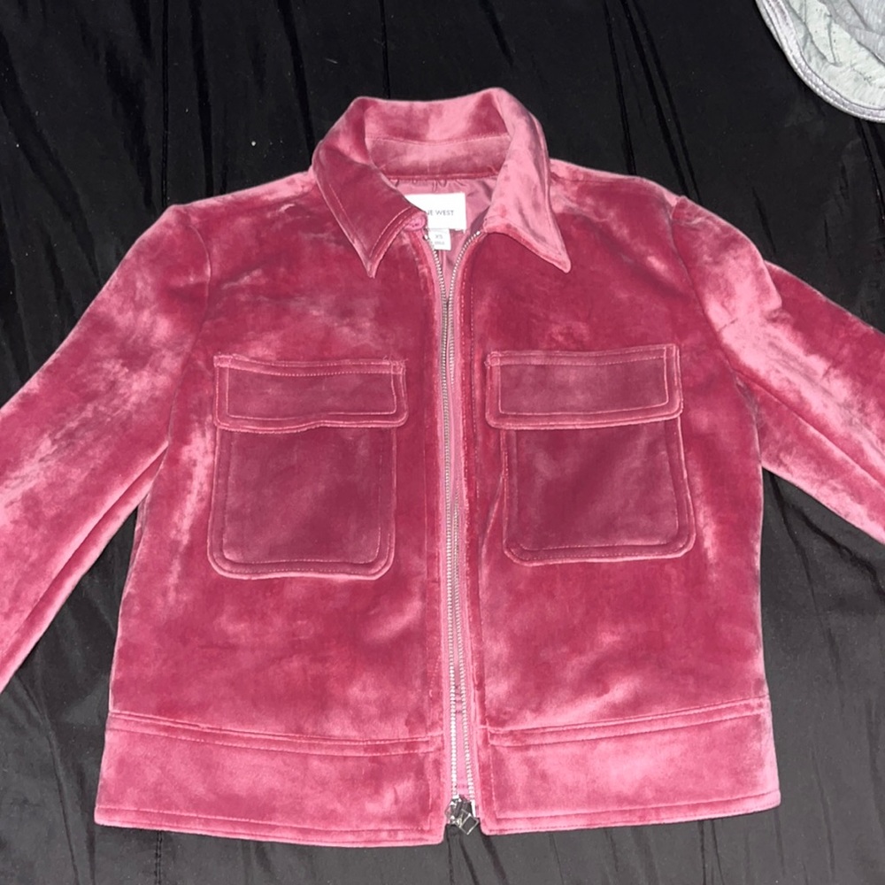 Pink Nine West velvet  jacket